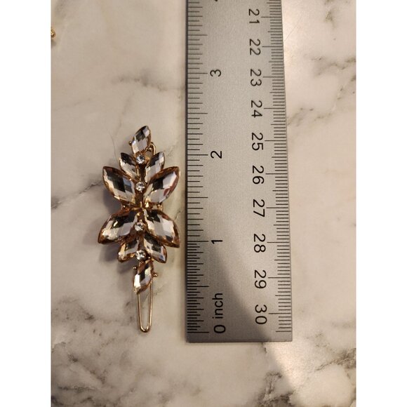 Set Of 3 Crystal Rhinestone Butterfly Hair Clips - Picture 4 of 5